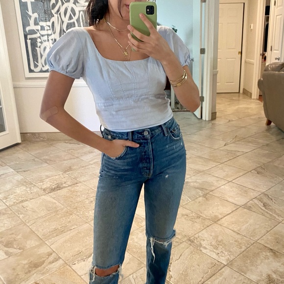 Urban Outfitters Tops - Urban Outfitters Blue Crop Top